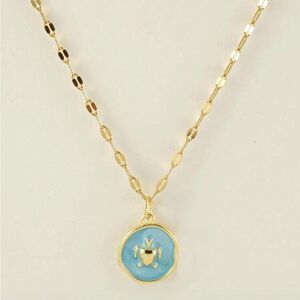 Blue Turtle Necklace Q953